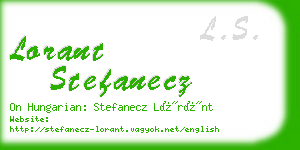 lorant stefanecz business card